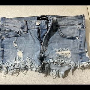 Express Shortie shorts, size 00